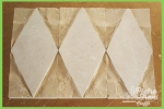 Scoppato in Pietra di Trani Rombo cm. 15x30x2